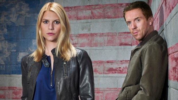 Divided loyalties: Claire Danes and Damian Lewis in <i>Homeland</i>.