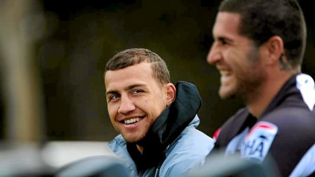 All smiles: Blake Ferguson has shown teammates he is ready to put in for the club.