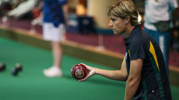 Voice of experience: At 39, Karen Murphy is the oldest member of Australia's lawn bowls team.