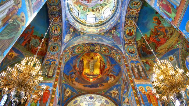 Inside the Church of the Savior on Spilled Blood.