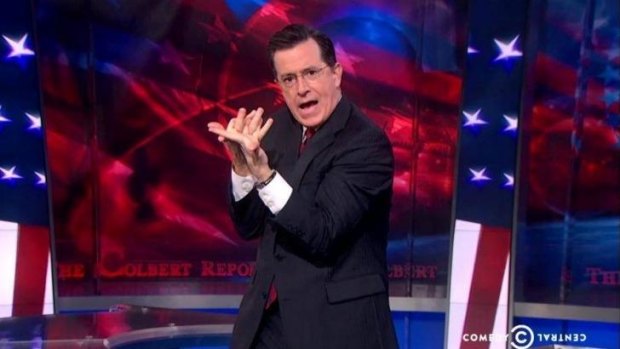 The finale of The Colbert Report had plenty of hilarious gimmicks.