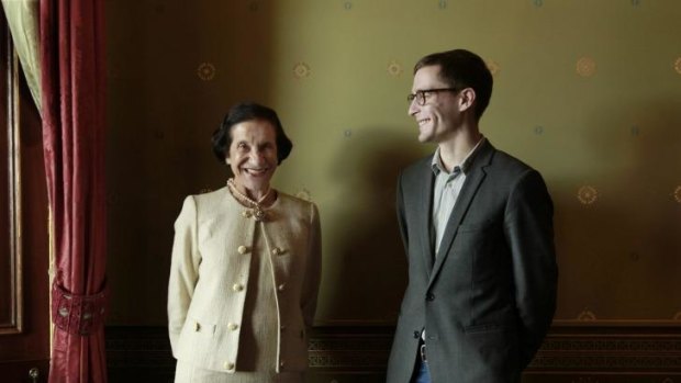 Music lovers: Governor Marie Bashir and Louis Garrick, founder of the Sydney Chamber Opera.