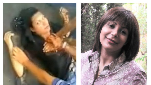 Two images of Neda Agha Soltan ... The image on the left, captured on amateur video circulated on the internet via YouTube and Twitter purports to show her in a Tehran street moments before she died.