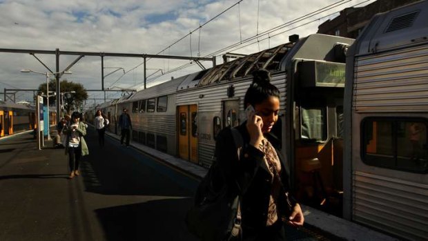 Lift access ... train commuters at Redfern Station.