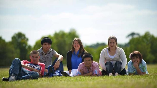 Former Narre Warren South College students (from left) Mitchell Dunne, Sitggen Jap, Amy McMahon, Brian Liu, Ashlee Leitch and Nicole Kearns.