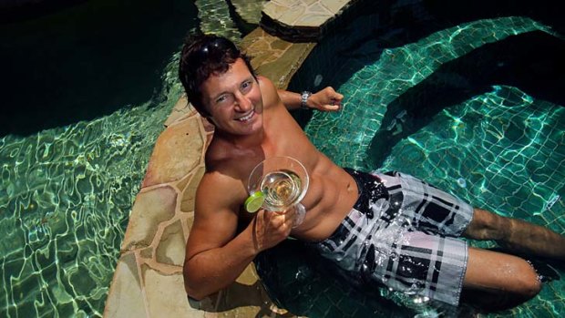 Chilled: Stephen Zamykal relaxes at his Kensington home.