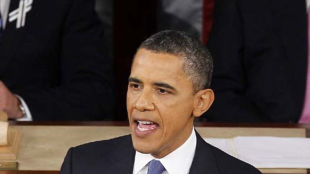 US  President Barack Obama delivers his State of the Union address.