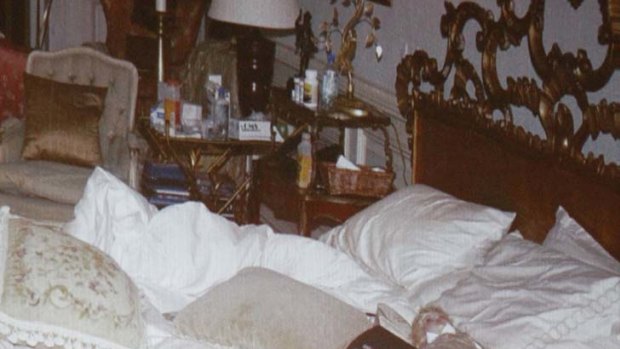 The scene ... a photograph of Michael Jackson's bedroom as shown in court.