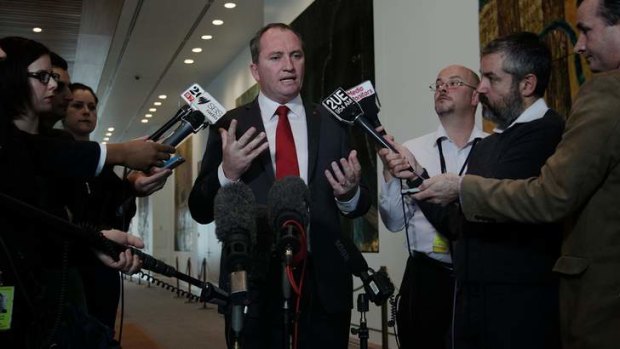 Agriculture Minister Barnaby Joyce: "I cannot possibly see how it is in the national interest."