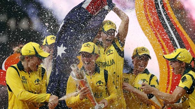 Pedigree ... Australia's women cricketers celebrate their 2012 win over England in the ICC Women's Twenty20 World Cup in Colombo, Sri Lanka.