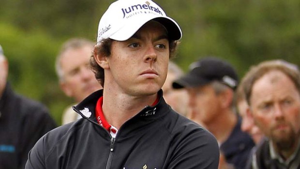 Out of sorts ... Rory McIlroy competing in the Irish Open at the Killarney Golf and Fishing Club.