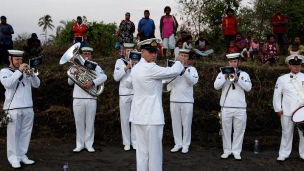 The dawn service in Rabaul, Papua New Guinea, to commemorate 100 years since the first Australian losses of the World War I.