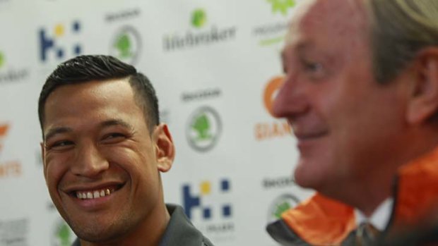 "I've got no problems with his character, he's always told us the truth and I actually admired him for that" Greater Western Sydney coach Kevin Sheedy on Israel Folau.