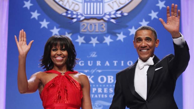 Barack and Michelle at the Inaugural Ball in Washington.