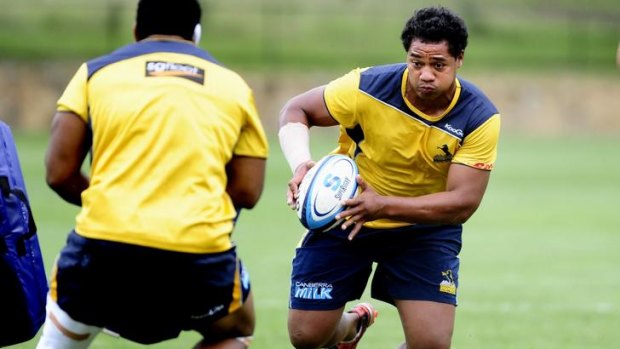 Brumbies player, Ita Vaea during training at Brumbies HQ, Griffith oval.