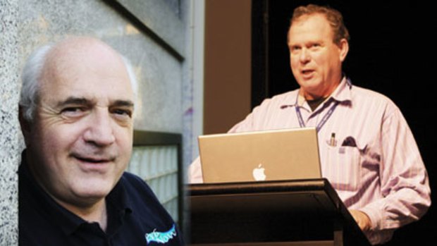 IPv6 Forum Australia president Michael Biber (left) says businesses have been reticent to switch to Internet Protocol version 6, a situation that APNIC chief scientist Geoff Huston (right) calls a "textbook market failure".