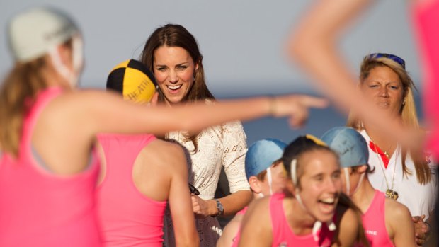 Manly nippers meet the Duchess of Cambridge.