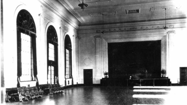 Interior of Albert Hall in 1928.