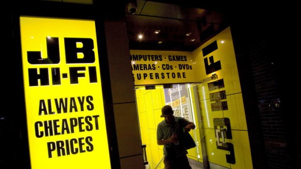 JB Hi-Fi announced a 16 per cent profit downgrade for 2012.