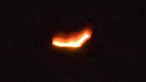 A contributed photo of a UFO taken over the Caloundra/Pelican Waters area looking north.