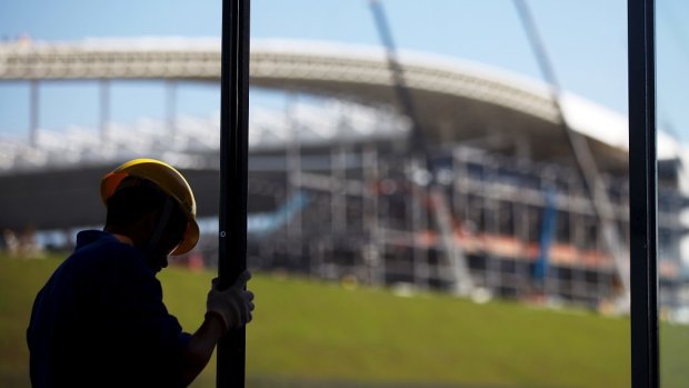 The Itaquerao is one of three stadiums yet to be completed before the World Cup.