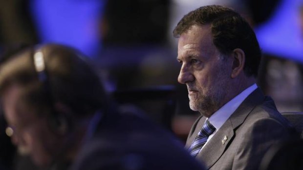 Spain's Prime Minister Mariano Rajoy  at the G20 Summit in Los Cabos, Mexico.