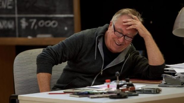 Steve Bisley in  rehearsals for the MTC production of David Mamet's <i>Glengarry Glen Ross</I>. He has quit in the opening week due to illness.