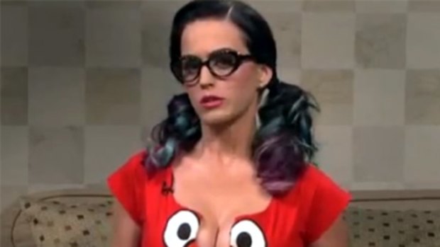Out and proud ... Katy Perry appears as librarian Maureen on SNL.