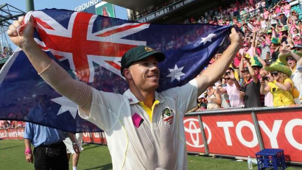 Bring on South Africa: Australian Ashes hero David Warner.