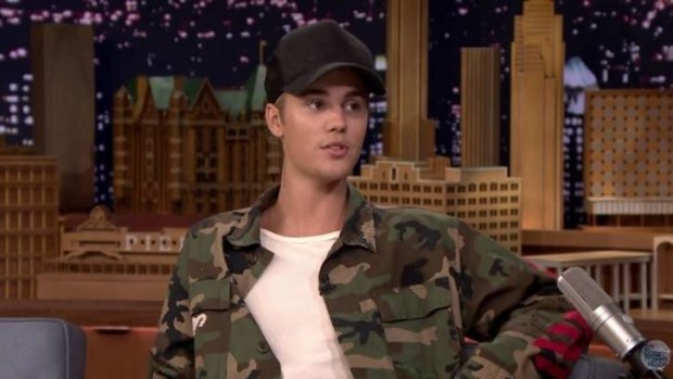 Crowd pleaser ... Bieber told Jimmy Fallon on <i>The Tonight Show</i> that he was overwhelmed by the support he received at the VMAs.
