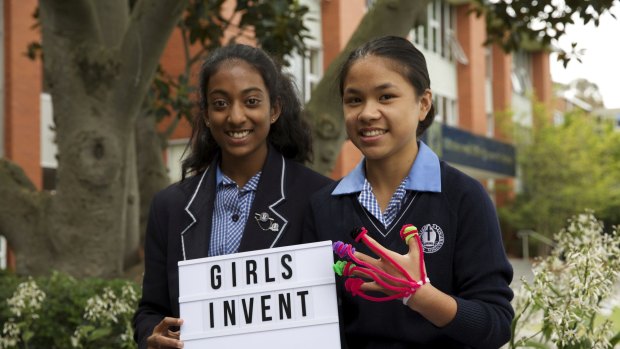 Students develop entrepreneurial skills through the Girls Invent program.