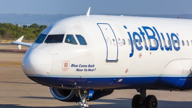 Jetblue's takeoff was delayed, and passengers were escorted off before authorities scoured the aircraft for a bomb.