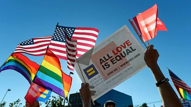 Support: 51 per cent of  Americans favour same-sex marriage.