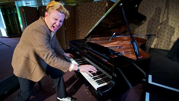 Ezra Lee, shakin' but not stirred, as Jerry Lee Lewis.