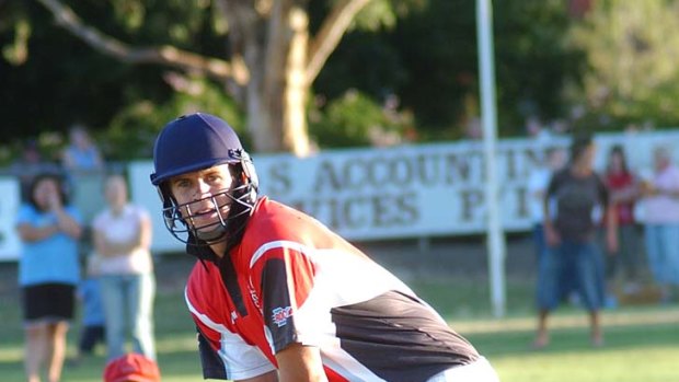 All-round talent: Brett Deledio returned to Kyabram, where he played junior cricket, in 2006 to play in a local Twenty20 match.