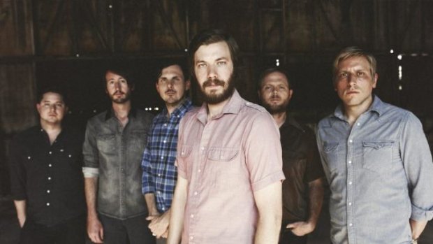 Caption: Midlake with singer and guitarist Eric Pulido (centre).