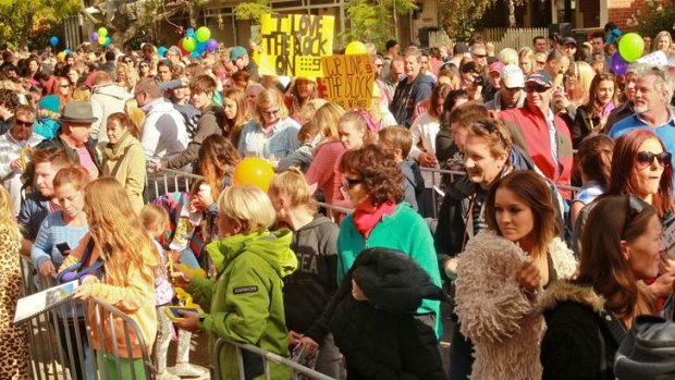 Fans at <i>The Block</i> open day.