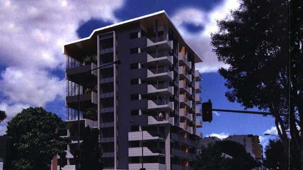 An artist's impression of the proposed boutique apartment complex in Melbourne Street.