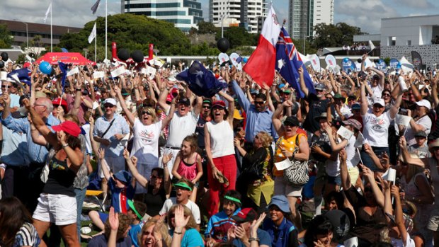 In November 2011, Gold Coast residents celebrate their city winning the bid to host the 2018 Commonwealth Games.