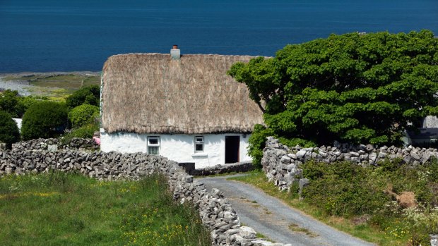 Take your time to tour Ireland and admire the likes of these white-washed, thatched cottage in Galway.