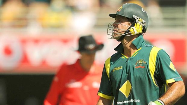 On the way out ... Ricky Ponting has played more one-day internationals than any other Australian player.
