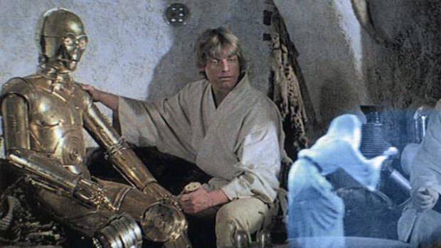 The line "Help me Obi-Wan Kenobi, you're my only hope" was made famous by Princess Leia's hologram in the original Star Wars film.