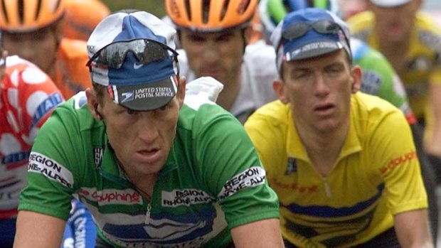 "Please don't reward people like Hamilton with money ... there are many places infinitely more deserving than the filthy hands of Hamilton" ... British cyclist Nicole Cooke on doping cyclist Tyler Hamilton, right pictured with Lance Armstrong.