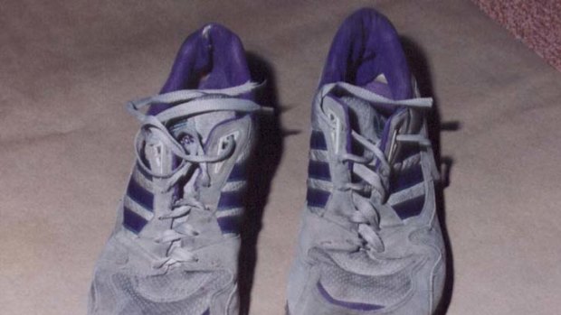 Adidas shoes found at the scene.