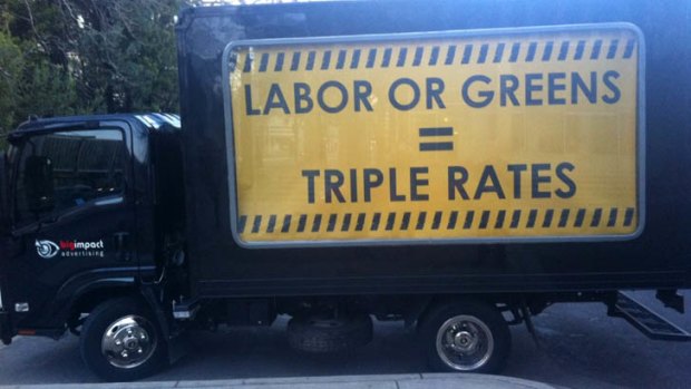 A Canberra Liberals campaign truck.