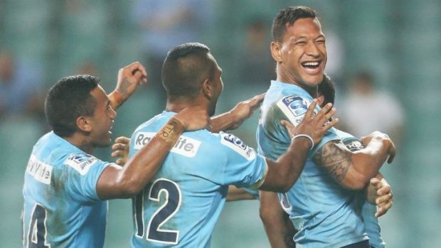 True blue: But would Waratah Israel Folau revert to Maroon if a State of Origin series were held in rugby union?