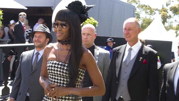 Betting on star power: Naomi Campbell was paid $75,000 by Lexus for her appearance in The Birdcage on Saturday.