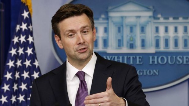 Somewhat vague: White House spokesman Josh Earnest wasn't able to provide a clear idea of the likely content of US President Barack Obama's speech.