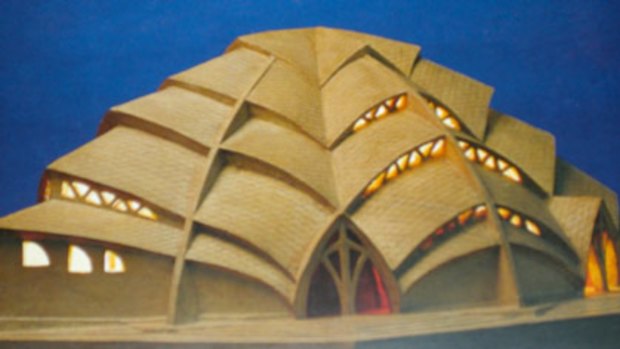 The Sternkirche model ... the similarities to the Opera House are remarkable and it may have unconsciously inspired Joern Utzon.