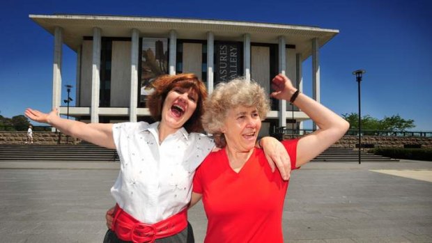 Canberra singers Glenda Cloughey of Griffith and Johanna McBride of Farrer will be singing in the National Library in one of the 365 musical concerts organised in public places to celebrate the centenary year.